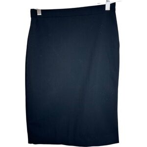 Banana Republic Wool Blend Pencil Skirt Black 4P Petite Lined